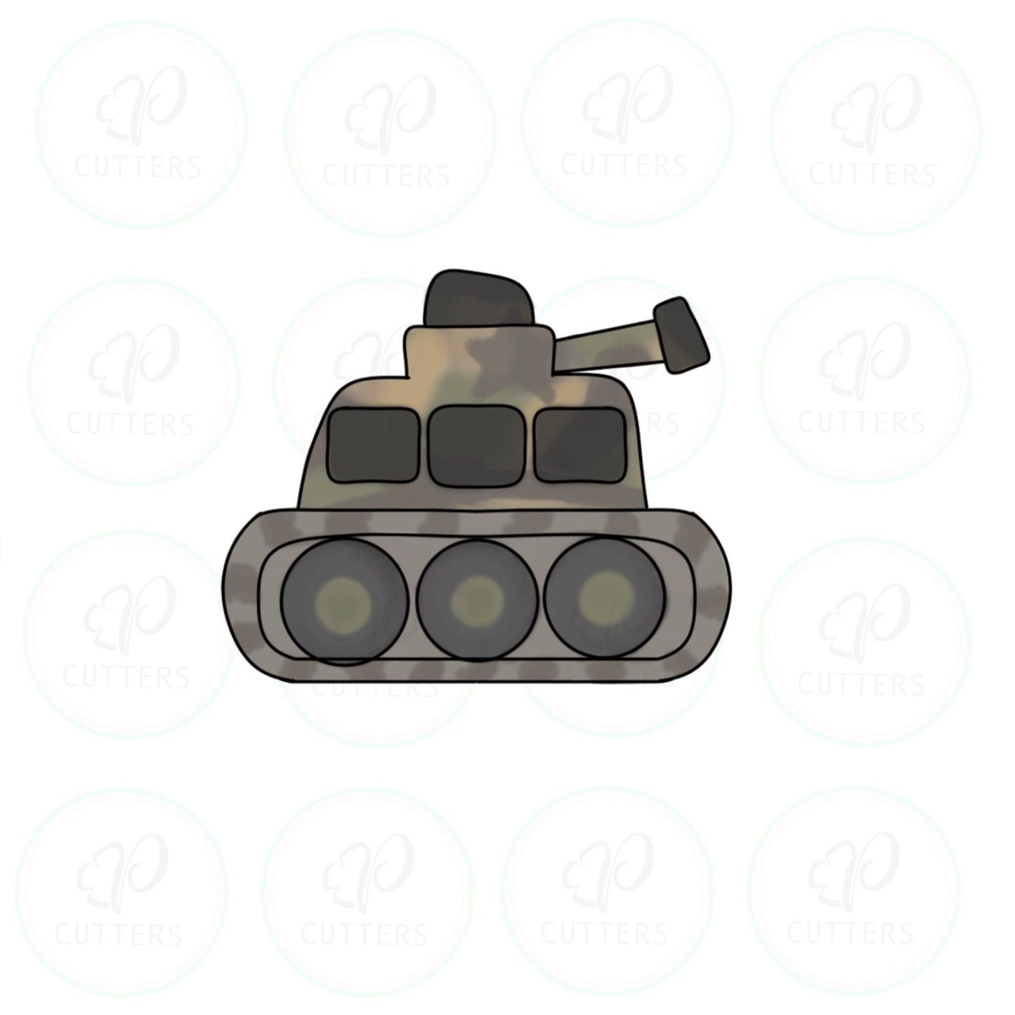 Tank Cookie Cutter - Periwinkles Cutters