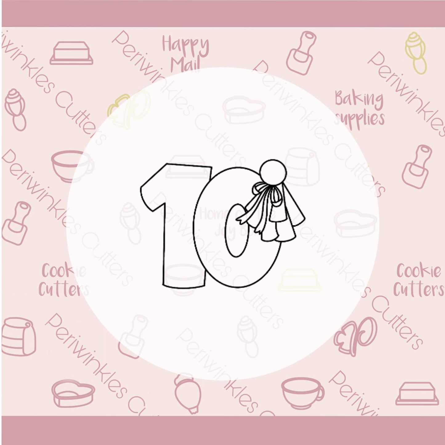 Tassel Numbers Cookie Cutter (Individually) - Periwinkles Cutters