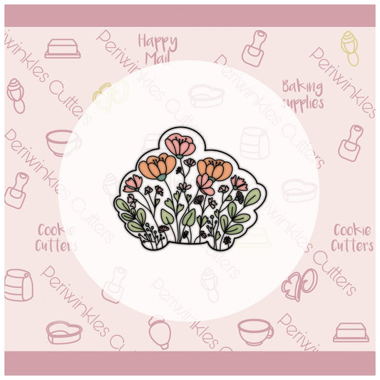 Tea Cup Flowers Set of 2 Cookie Cutter - Periwinkles Cutters