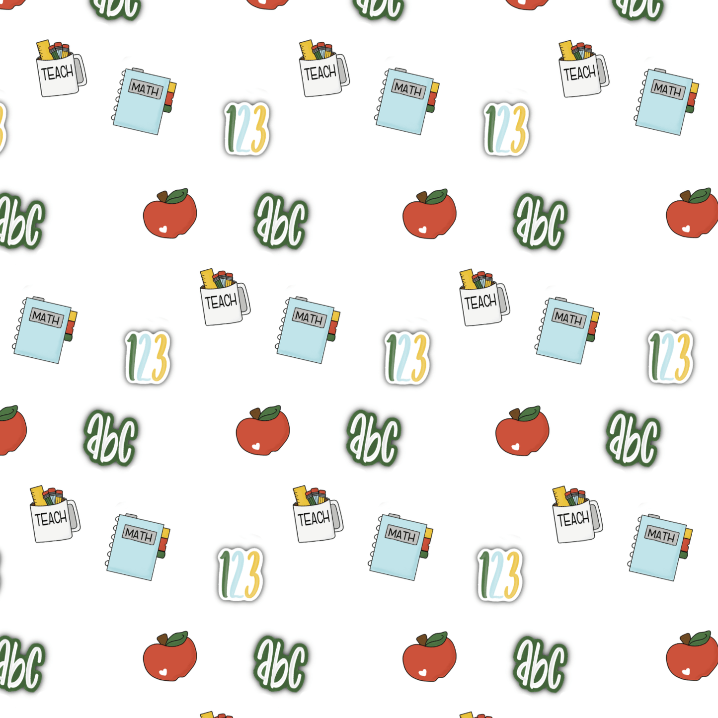 Teachers and School - Printable Backer - Periwinkles Cutters