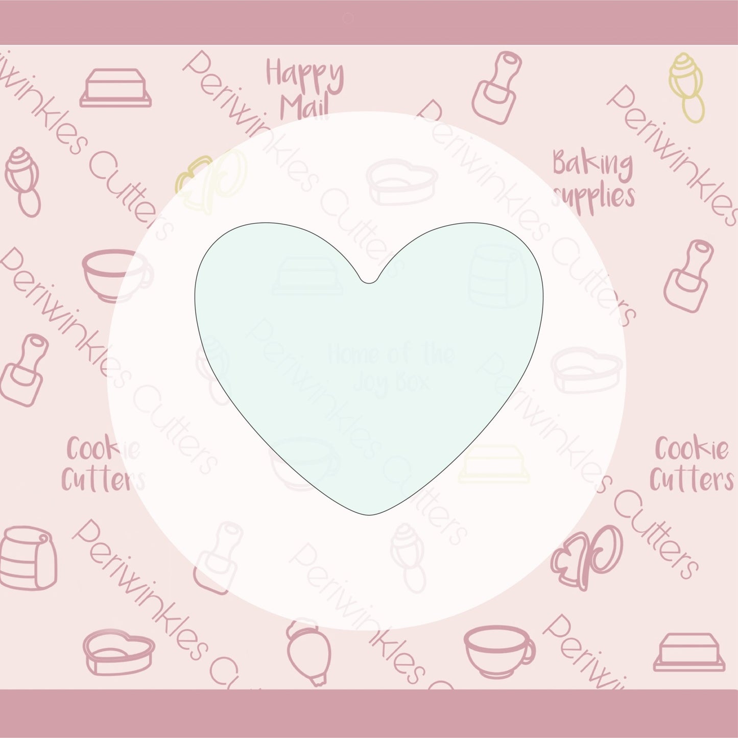 Teal Heart Cookie Cutter - Periwinkles Cutters