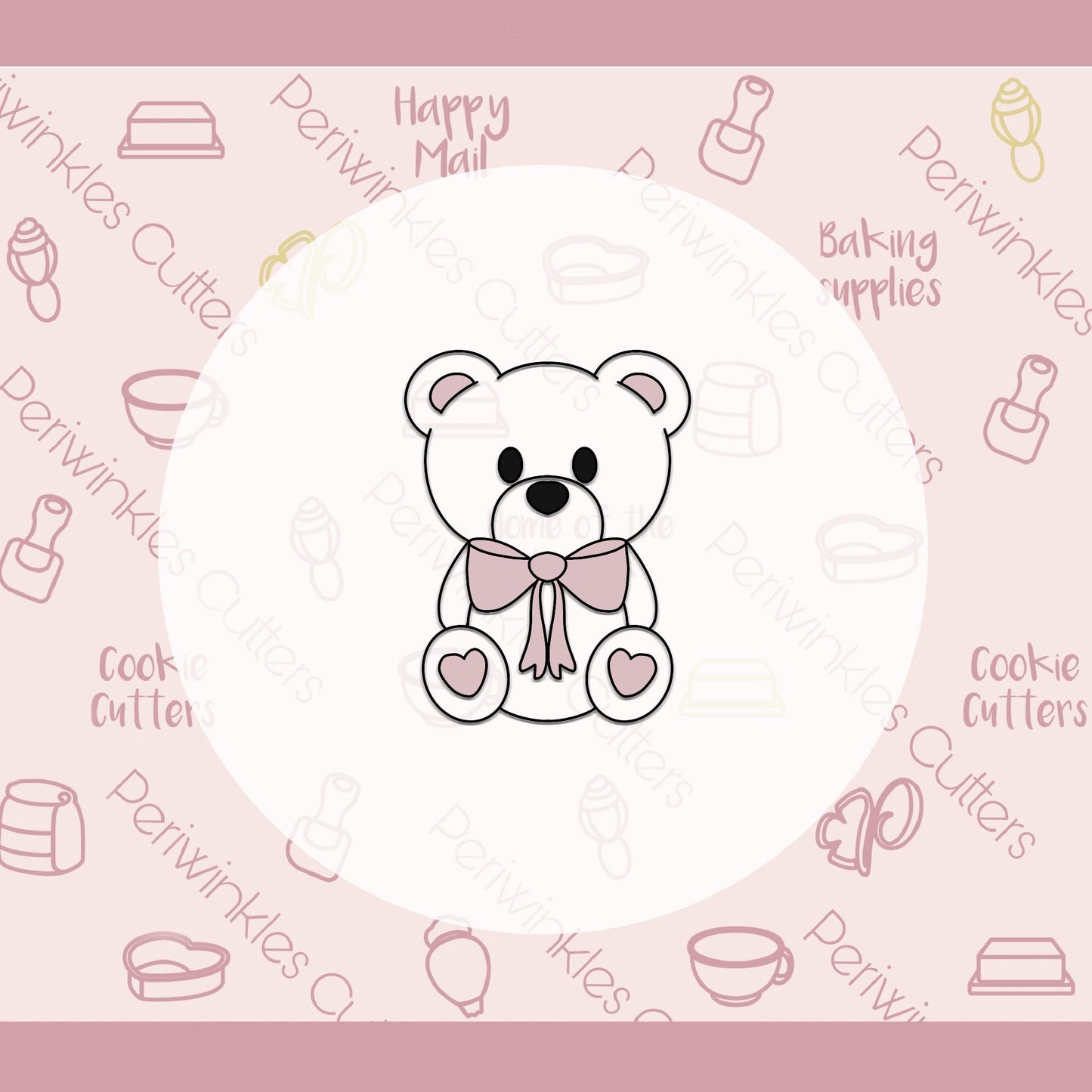 Teddy Bear Toy Cookie Cutter - Periwinkles Cutters