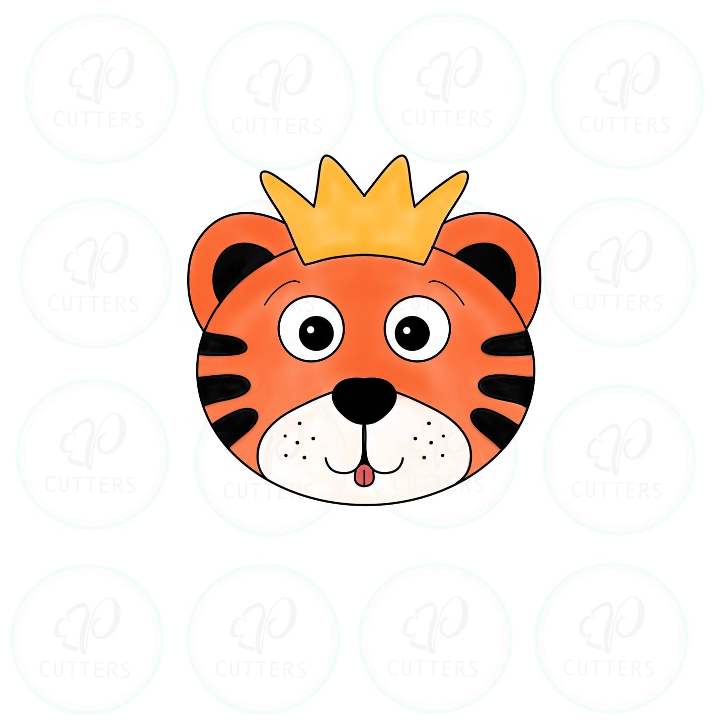 Tiger Face Crown Cookie Cutter - Periwinkles Cutters