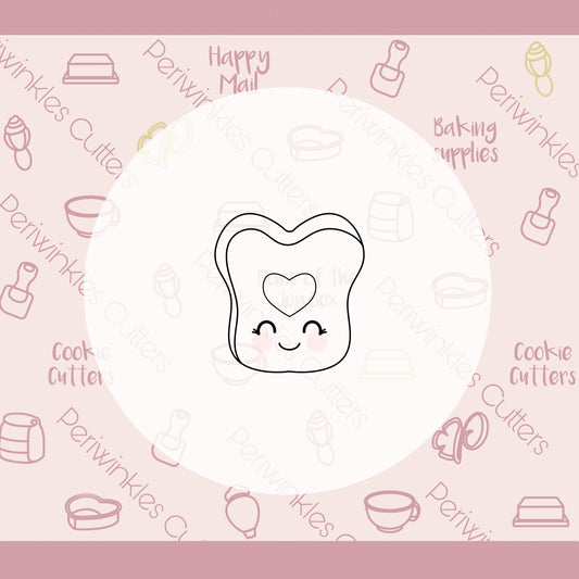 Toast of love Cookie Cutter - Periwinkles Cutters