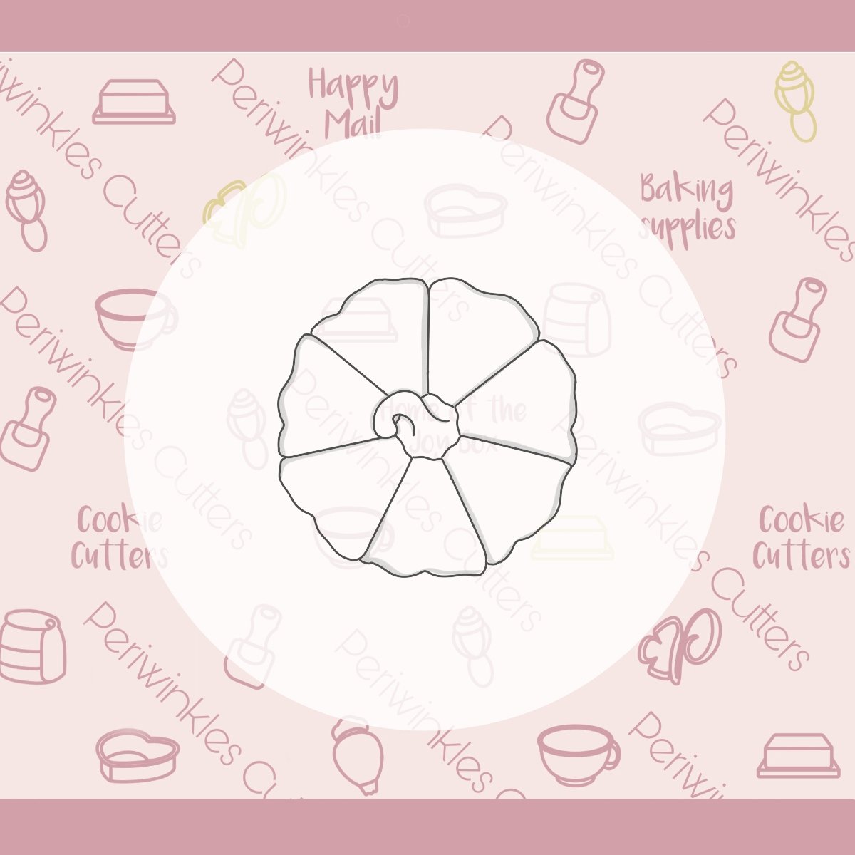 Top View Pumpkin Cookie Cutter - Periwinkles Cutters