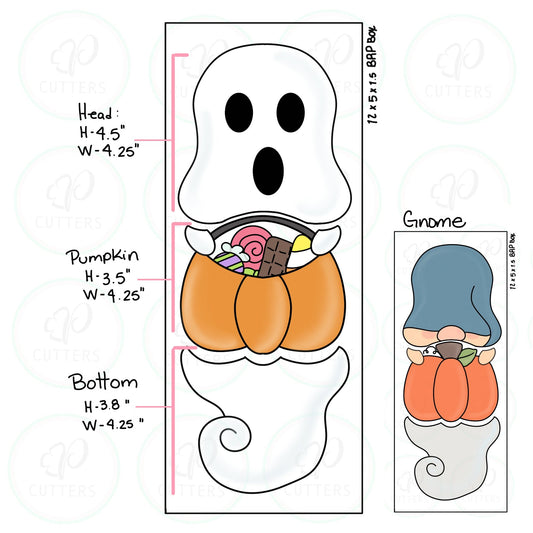 Trick or Treat Ghost set of 3 Cookie Cutter - Periwinkles Cutters