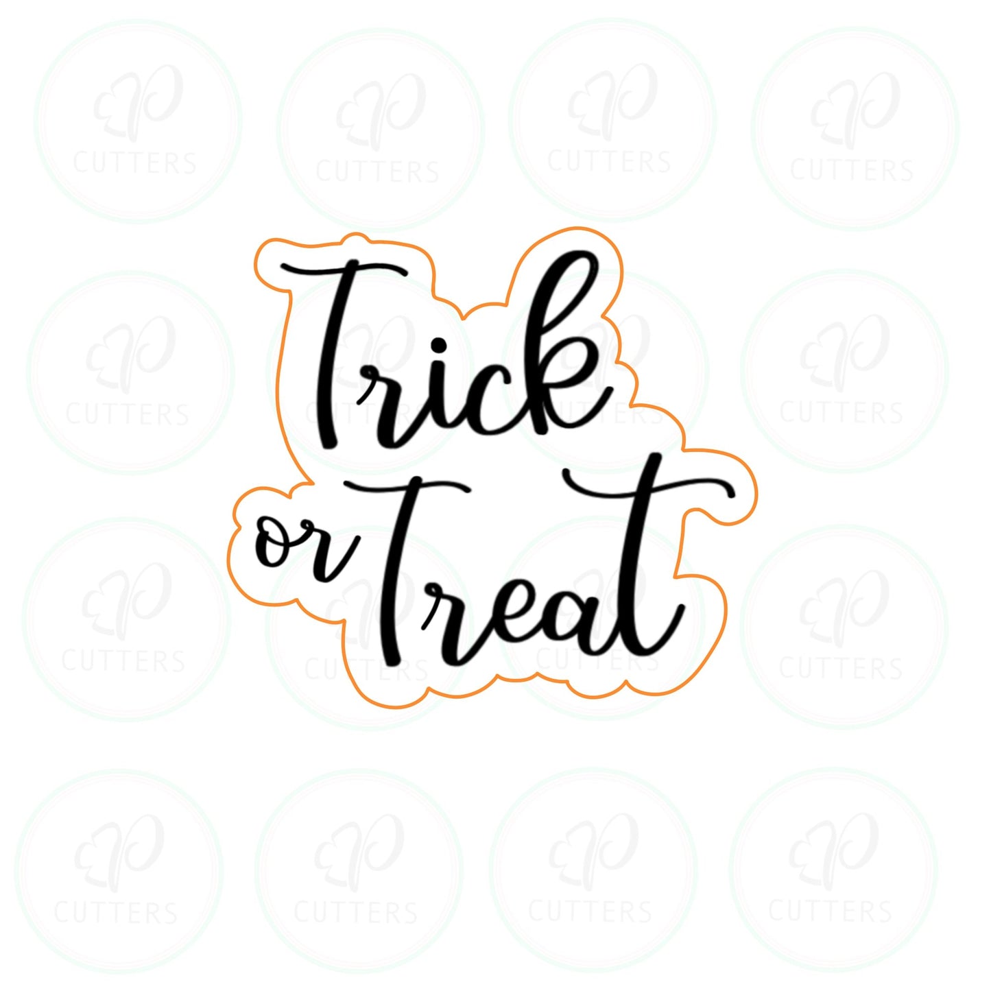 Trick or Treat Plaque Cookie Cutter - Periwinkles Cutters