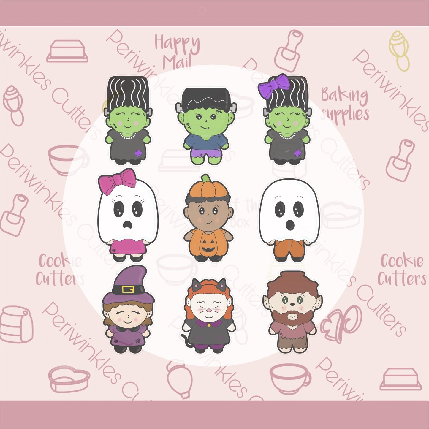 Trick or Treater Wolf Boy Cookie Cutter - Periwinkles Cutters