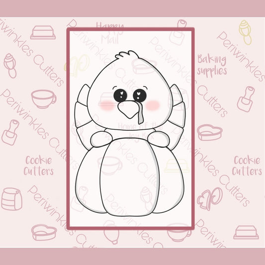 Turkey Pumpkin Set of 2 Cookie Cutter - Periwinkles Cutters