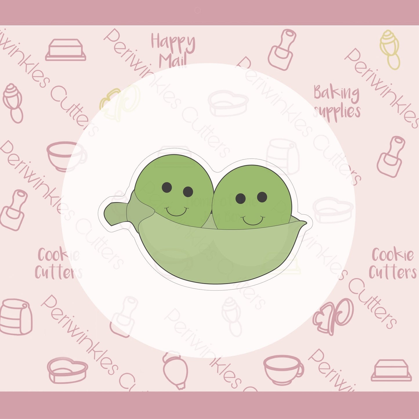 Two Peas in a Pot Cookie Cutter - Periwinkles Cutters