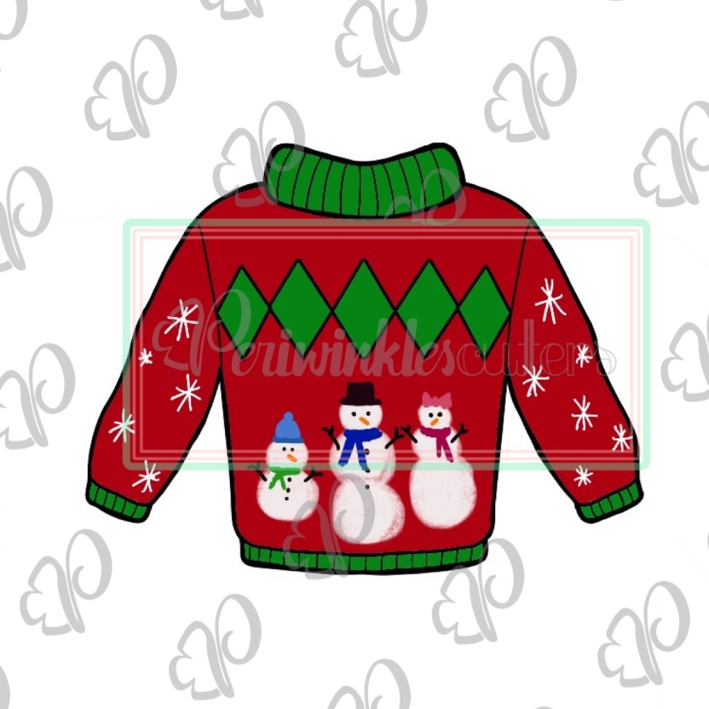 Ugly Sweater Cookie Cutter - Periwinkles Cutters