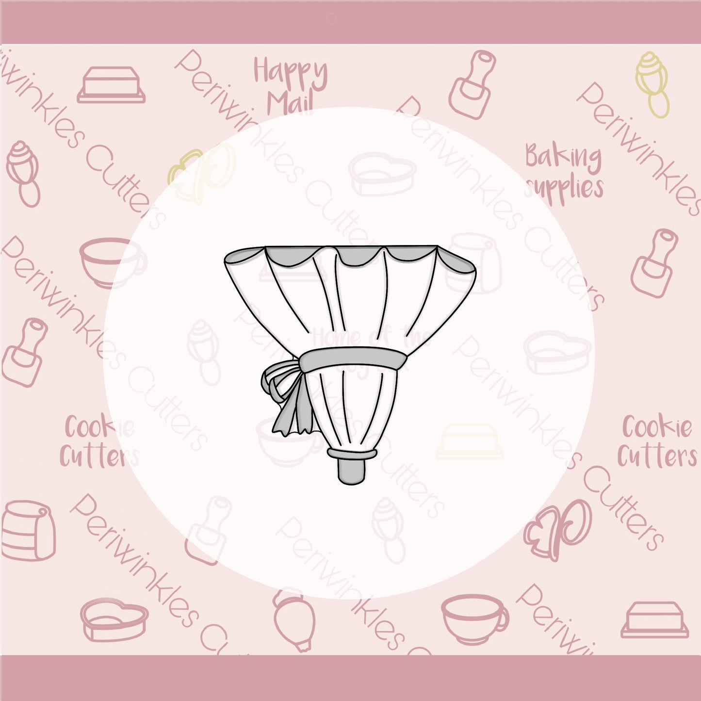 Umbrella - Add on to Set of 2 Cookie Cutter - Periwinkles Cutters