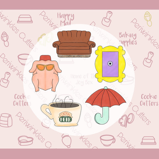 Umbrella Cookie Cutter - Periwinkles Cutters