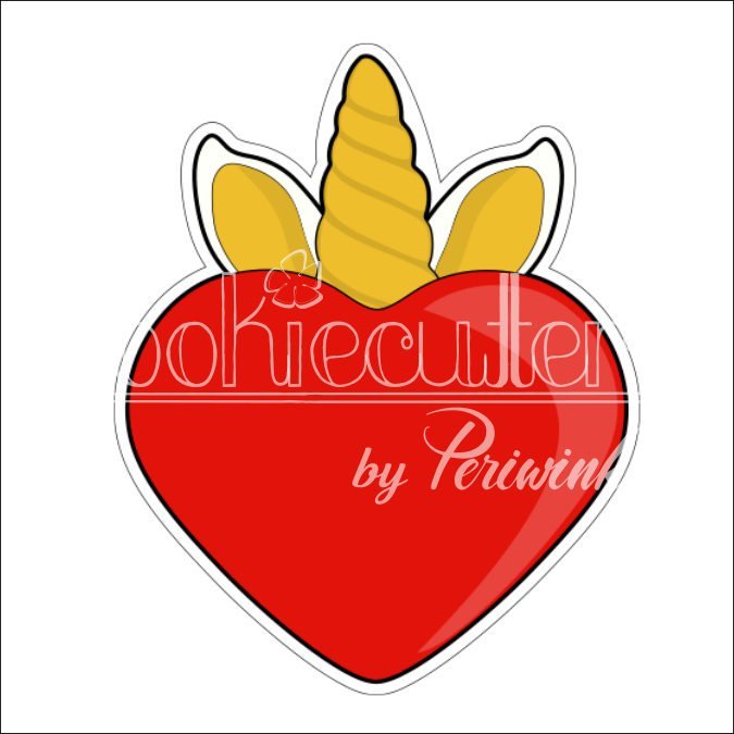 Unicorn Heart / Strawberry / Rose Cookie Cutter - Periwinkles Cutters