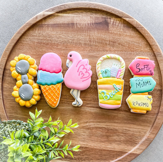 Vacation Mode Tallish Set of 5 Cookie Cutter - Periwinkles Cutters