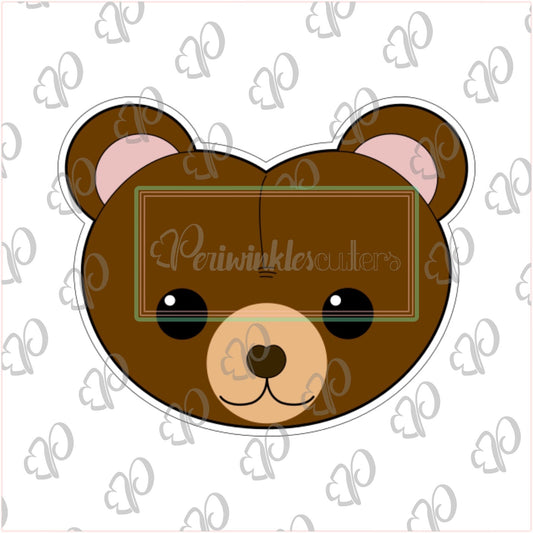 Valentines Bear heads Cookie Cutter - Periwinkles Cutters