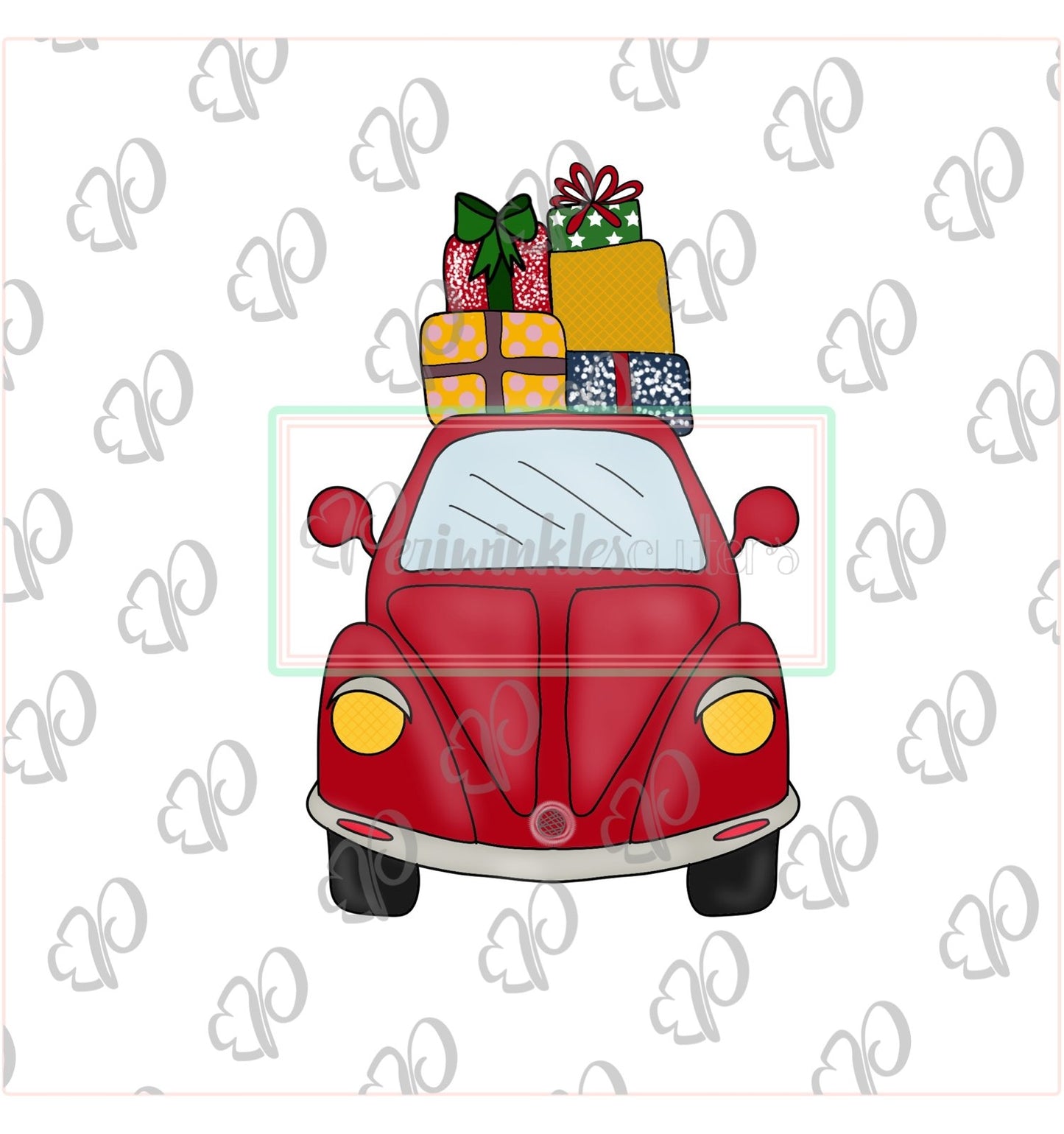 Vintage Car with Presents on Top Cookie Cutter - Periwinkles Cutters