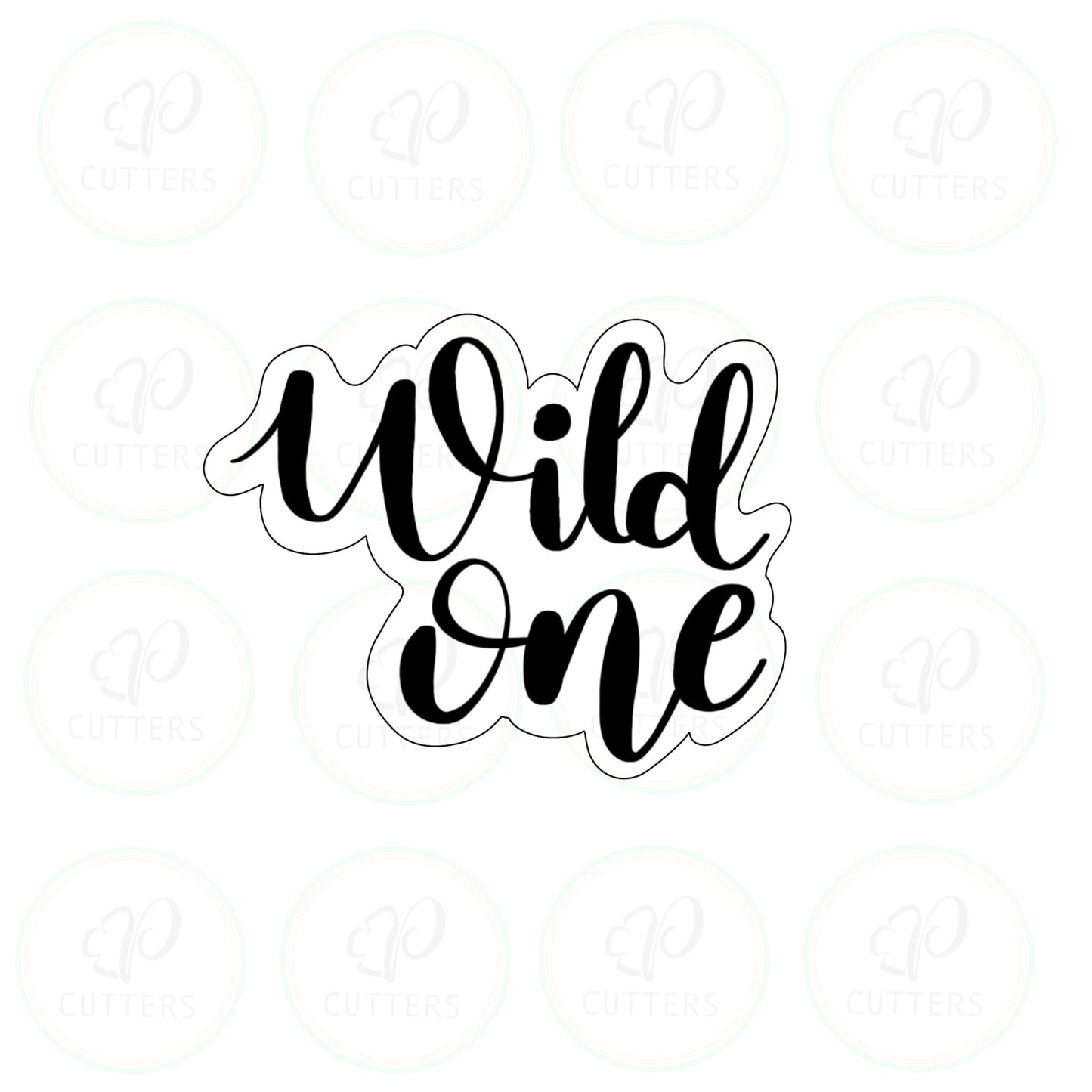 Wild One Plaque Cookie Cutter - Periwinkles Cutters