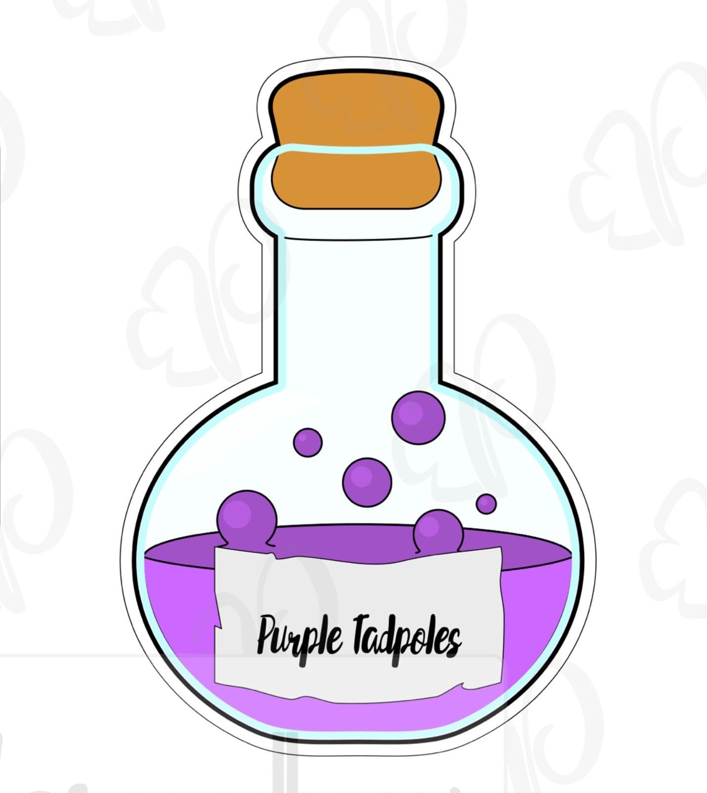 Witch Potion Purple Tadpole Cookie Cutter - Periwinkles Cutters