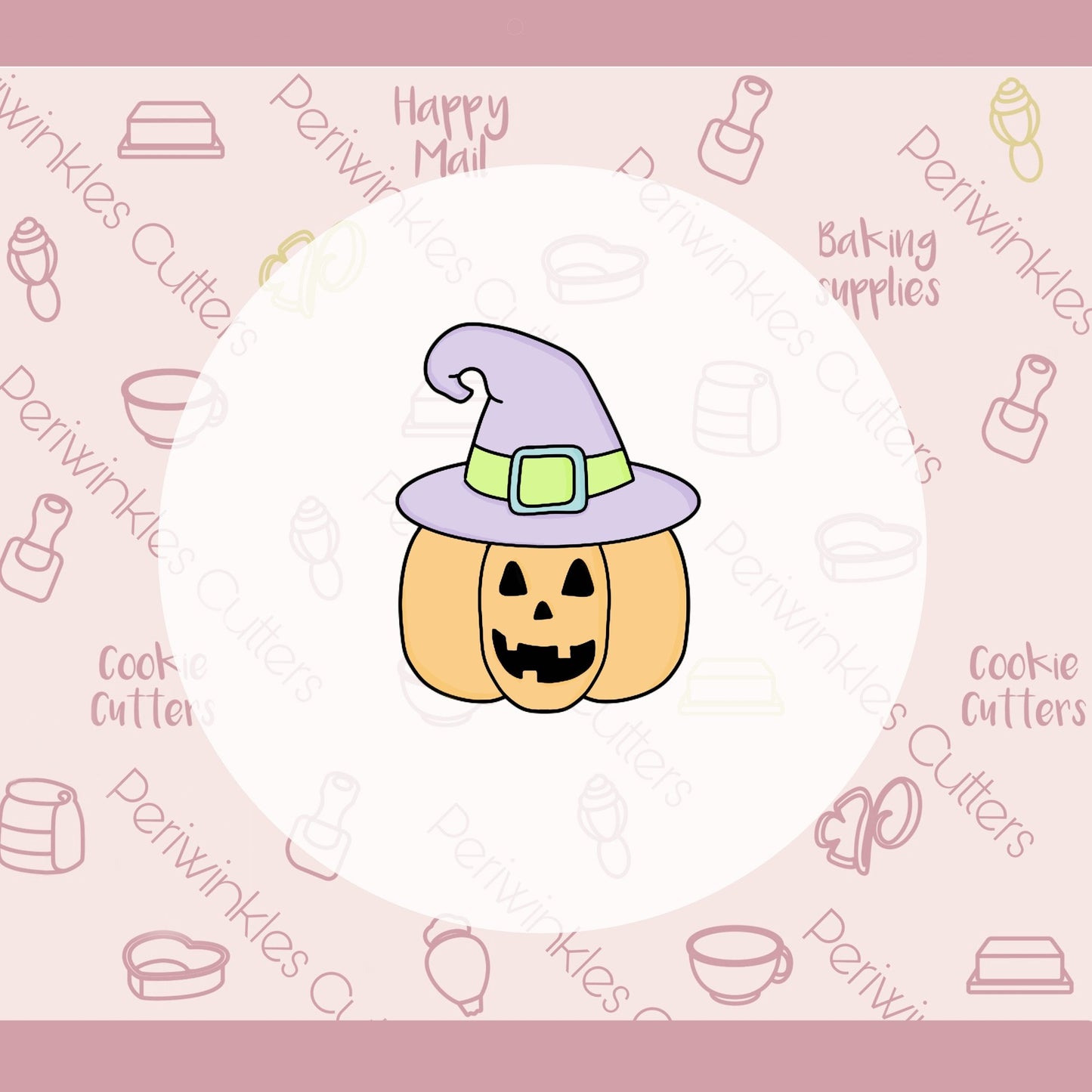 Witchy Pumpkin Cookie Cutter - Periwinkles Cutters
