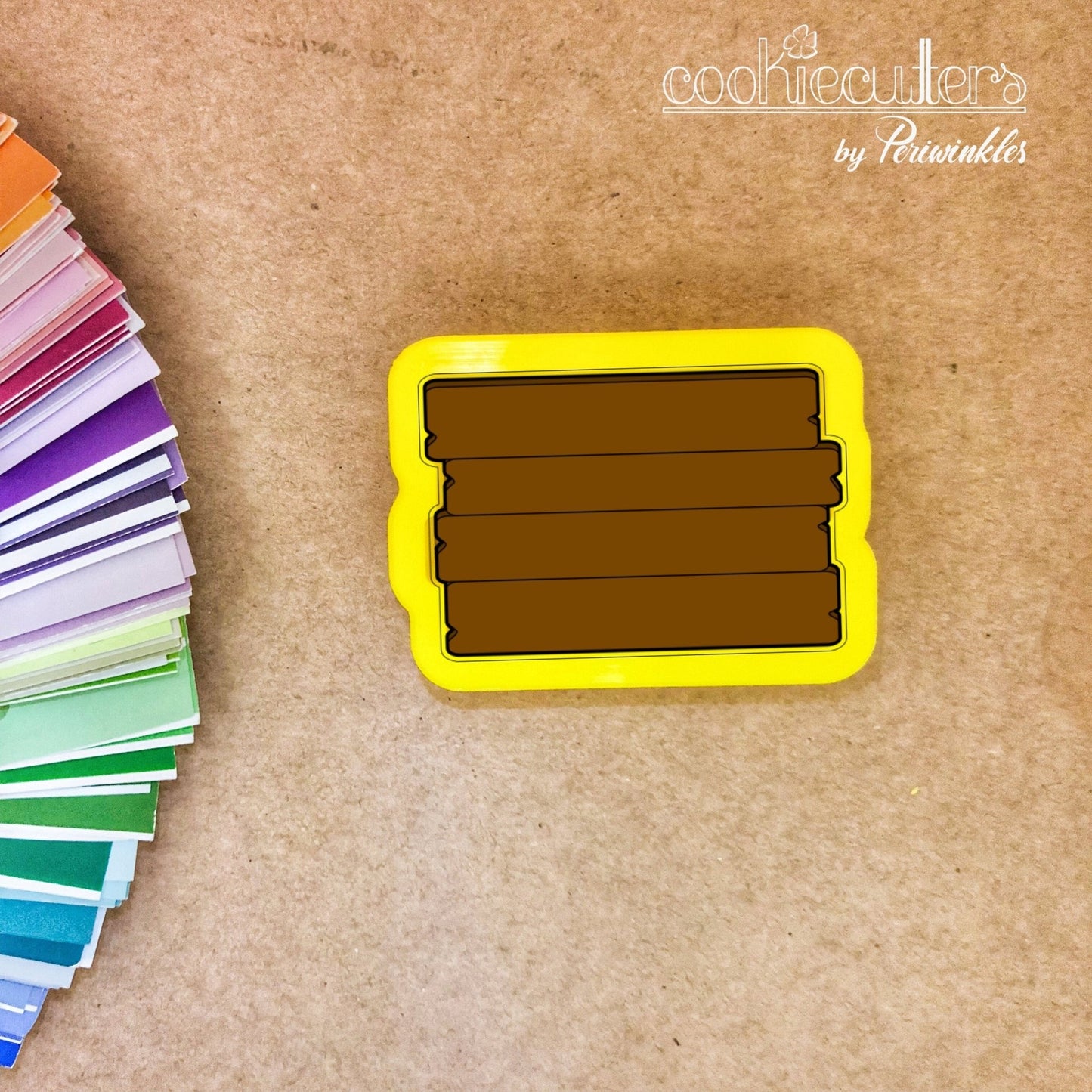 Wood Plank Plaque Cookie Cutter - Periwinkles Cutters