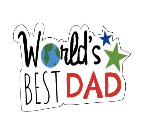 World's Best Dad Plaque Cookie Cutter - Periwinkles Cutters