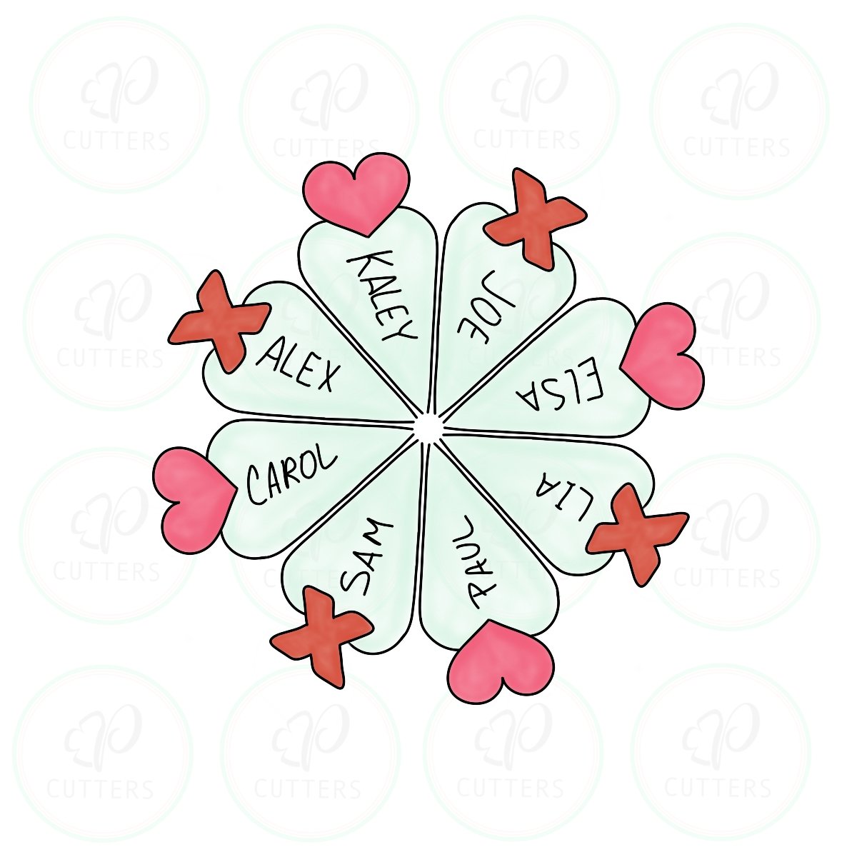 X O Platter - 2 Pieces Cookie Cutter - Periwinkles Cutters