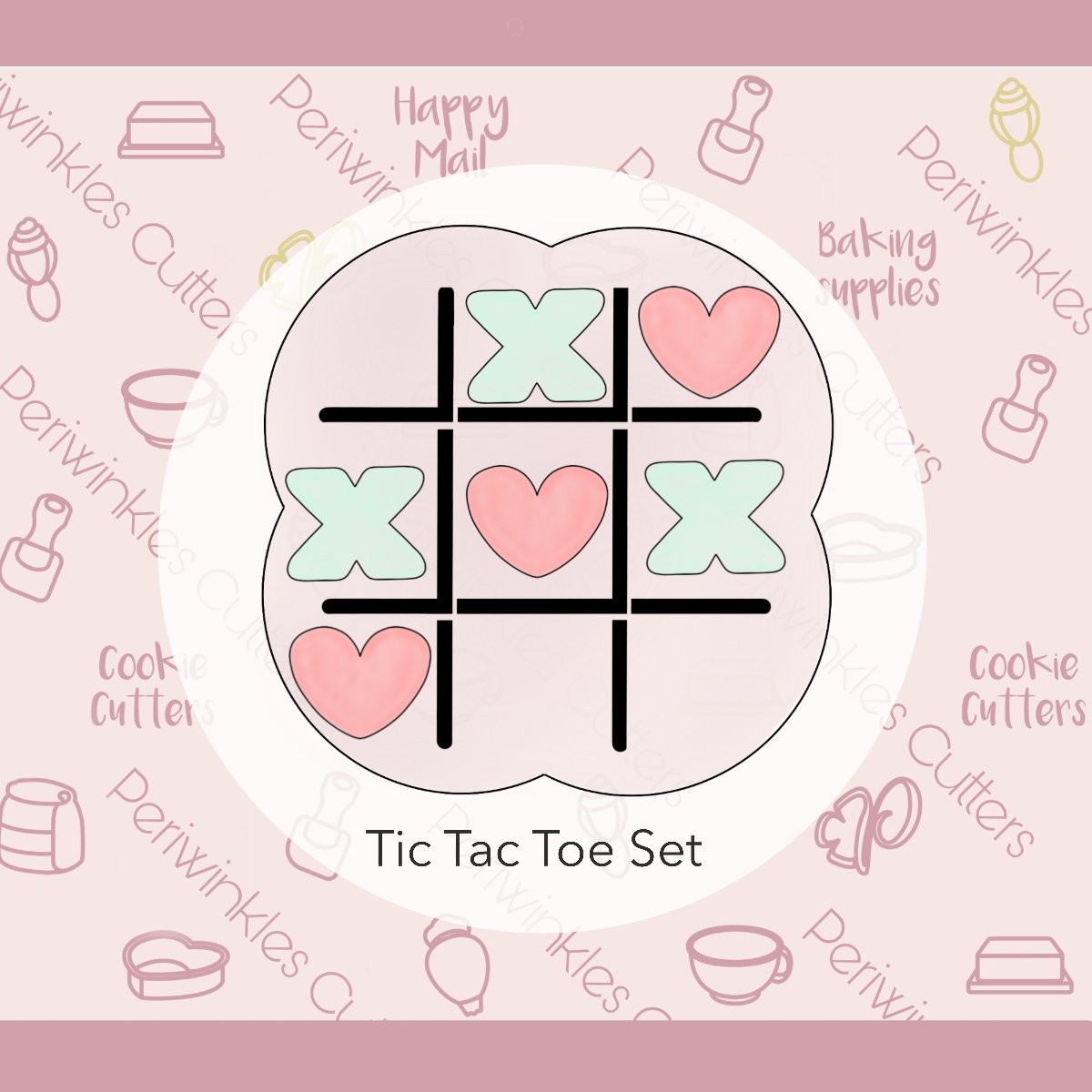 X O Tic Tac Toe Cookie Cutter - Periwinkles Cutters