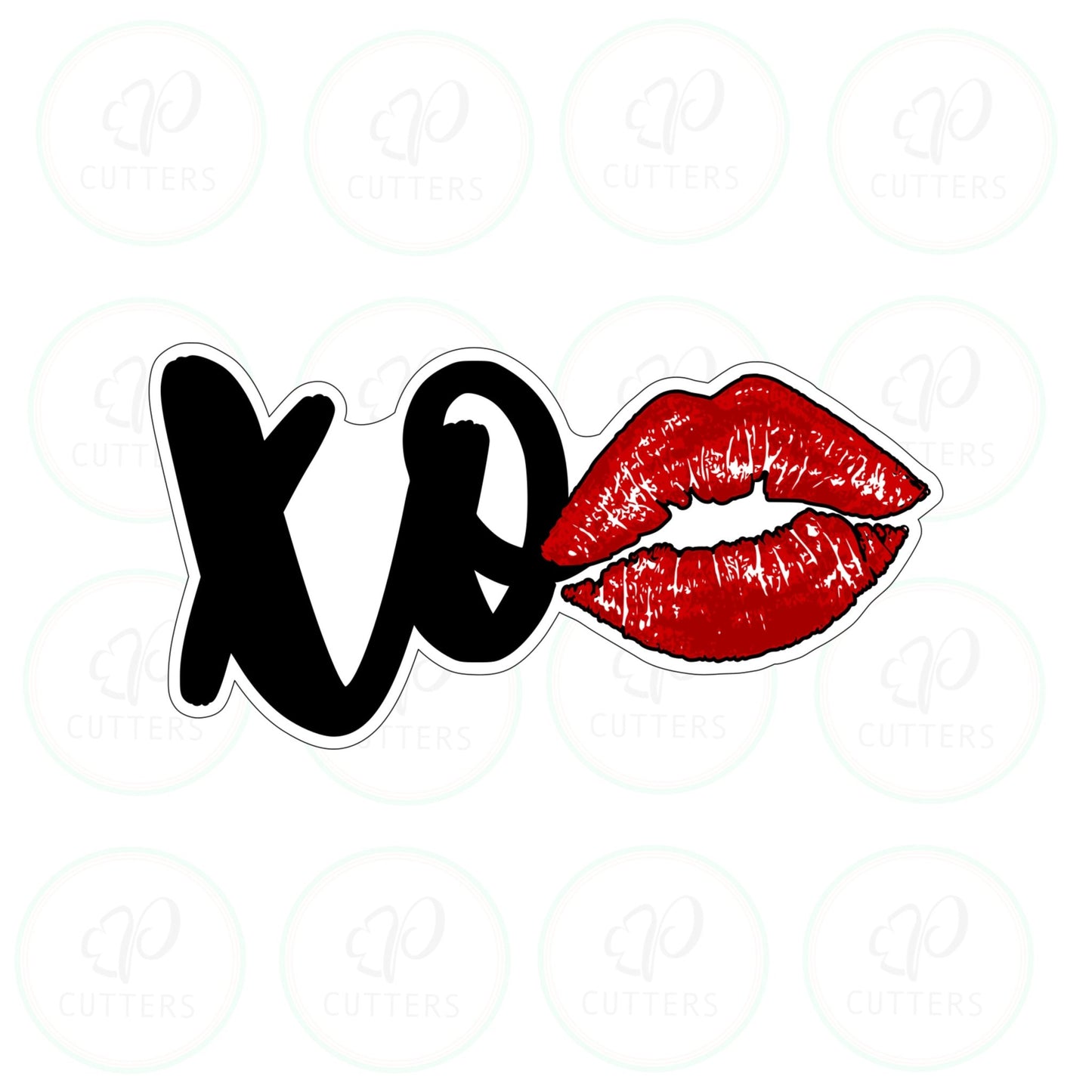 XO Kiss Cookie Cutter - Periwinkles Cutters