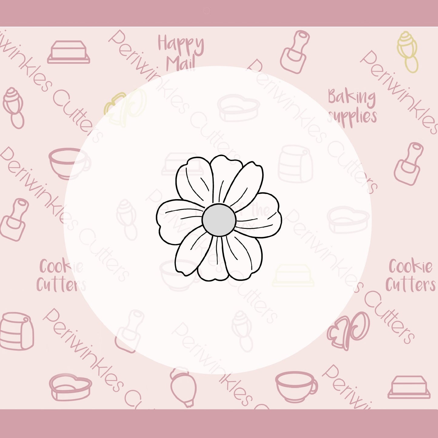 You and Me Daisy Pot Set of 3 Cookie Cutter - Periwinkles Cutters