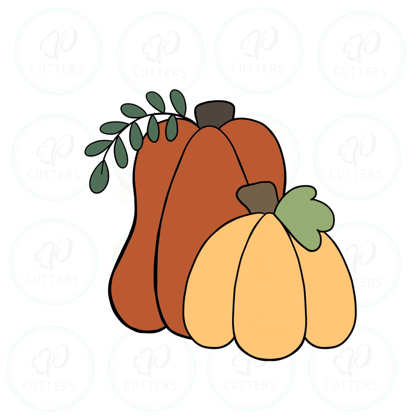 You and me Pumpkin Patch 2 Cookie Cutter - Periwinkles Cutters