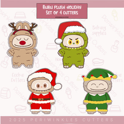 Bubu Plush Holiday Set of 4 Cookie Cutter