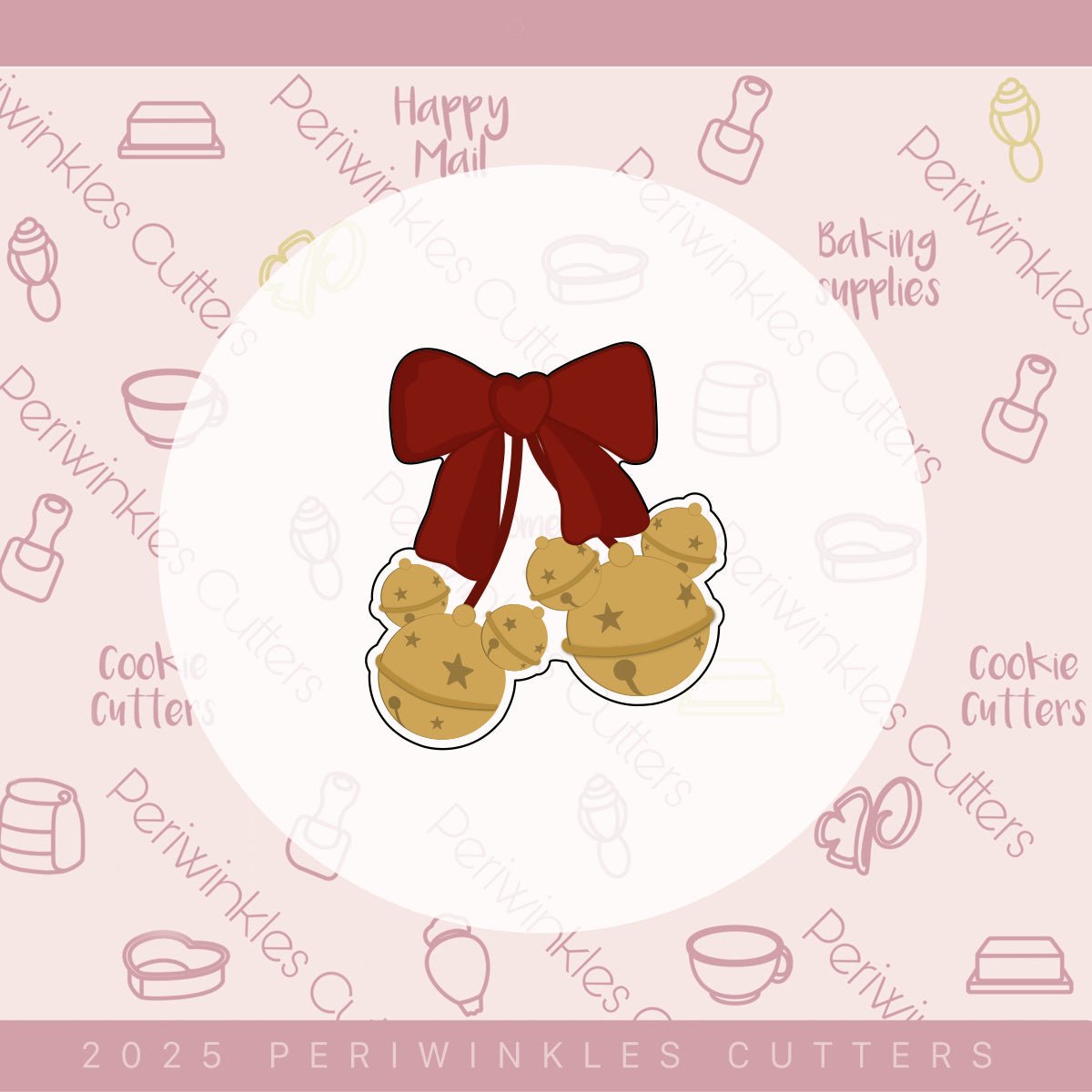 A Very Girly Mouse Christmas Set of 4 Cookie Cutter - Periwinkles Cutters Cookie Cutter