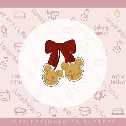 A Very Girly Mouse Christmas Set of 4 Cookie Cutter - Periwinkles Cutters Cookie Cutter