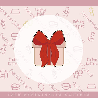 Coquette Gift Box Cookie Cutter - Periwinkles Cutters Cookie Cutter