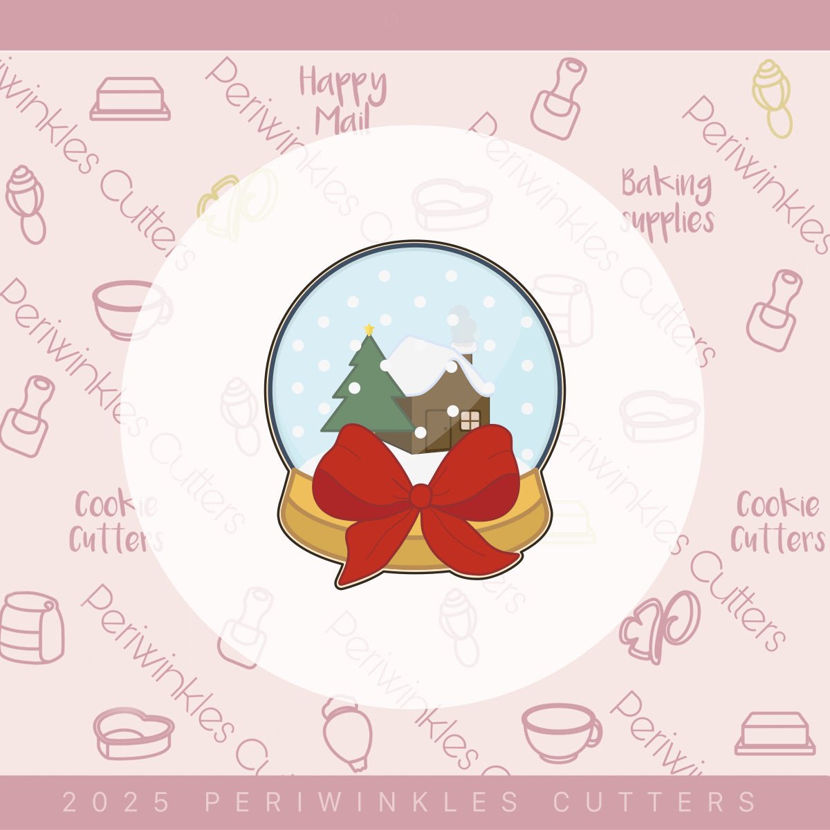 Coquette Snow Globe Cookie Cutter - Periwinkles Cutters Cookie Cutter