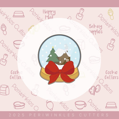 Coquette Snow Globe Cookie Cutter - Periwinkles Cutters Cookie Cutter