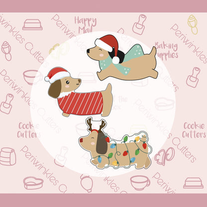 Dachshund Santa Cookie Cutter - Periwinkles Cutters Cookie Cutter