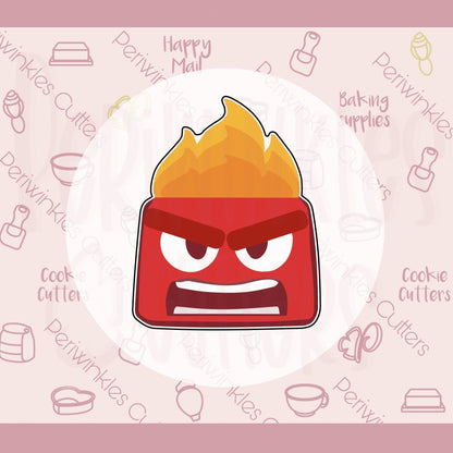 Emotion Angry Cookie Cutter - Periwinkles Cutters Cookie Cutter