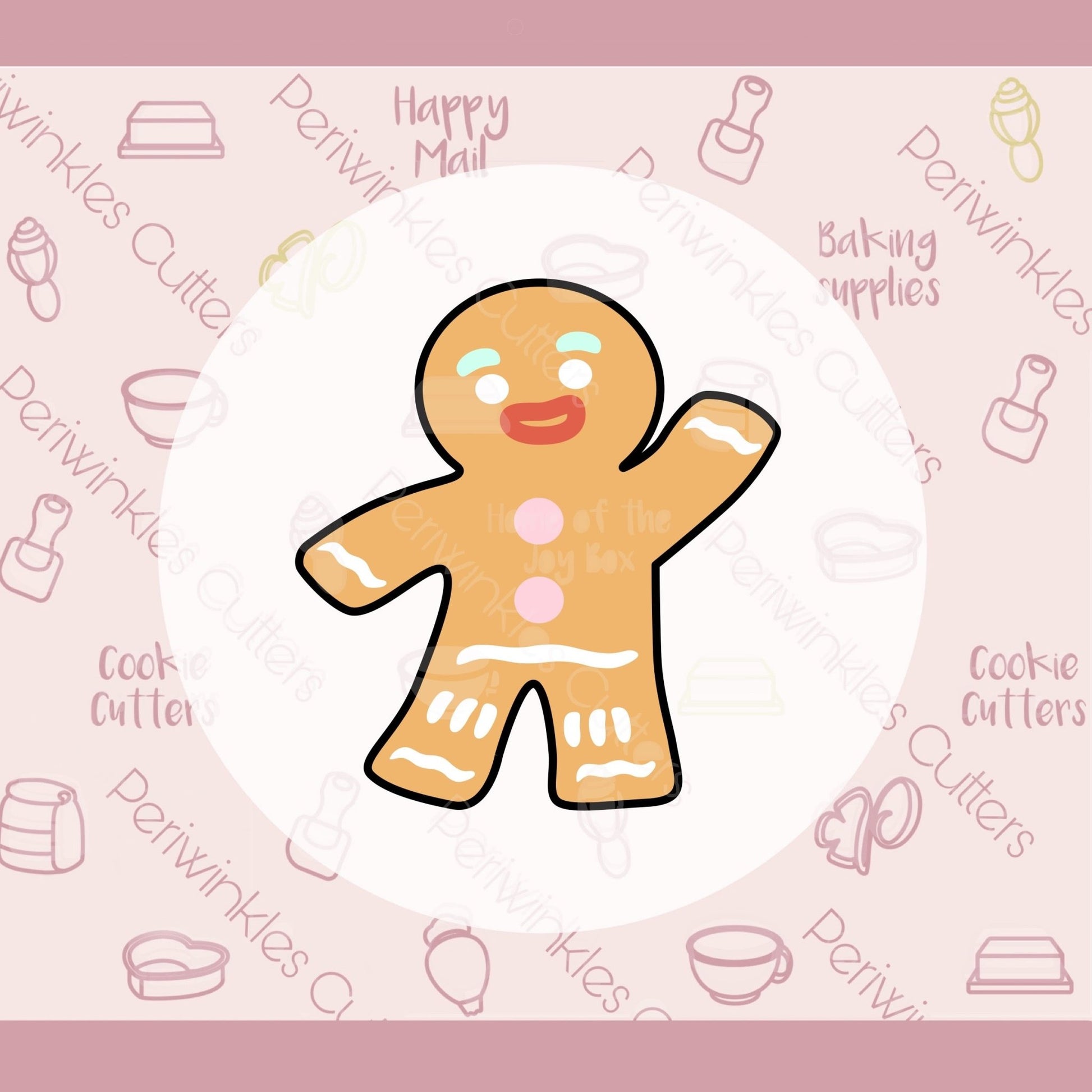 Gingerbread Man Guy Cookie Cutter - Periwinkles Cutters Cookie Cutter