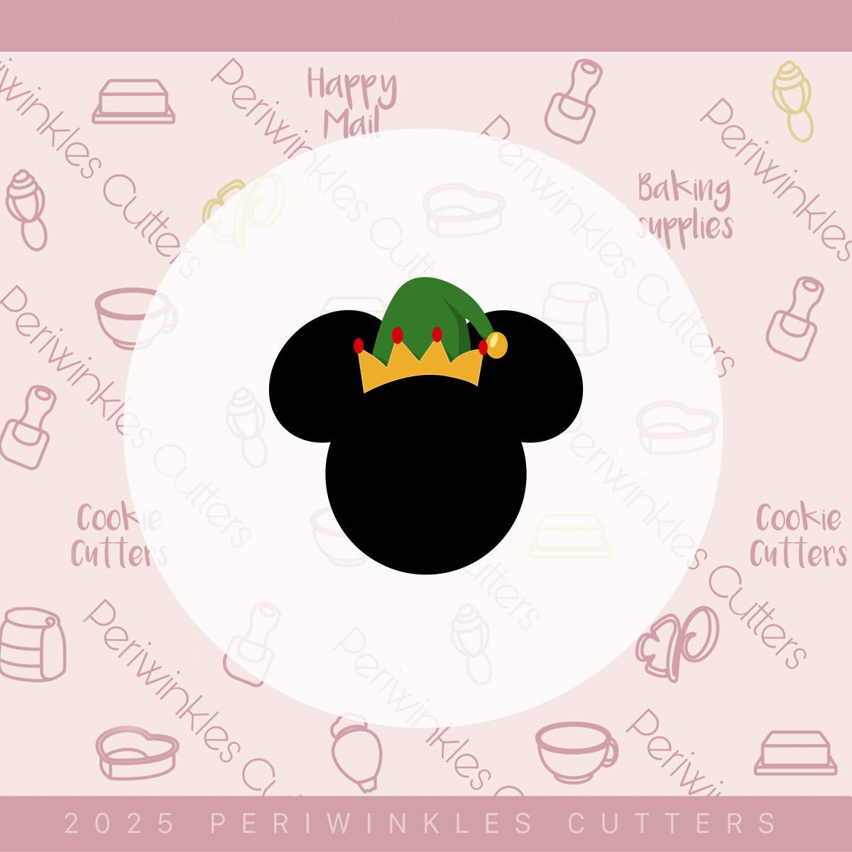 Mouse Christmas 2025 Set of 9 Cookie Cutter - Periwinkles Cutters Cookie Cutter