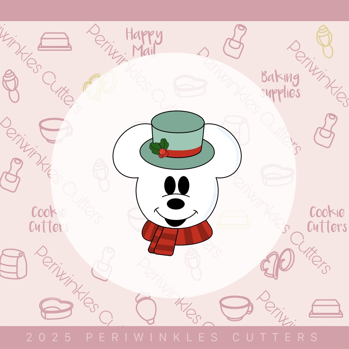 Mouse Christmas 2025 Set of 9 Cookie Cutter - Periwinkles Cutters Cookie Cutter