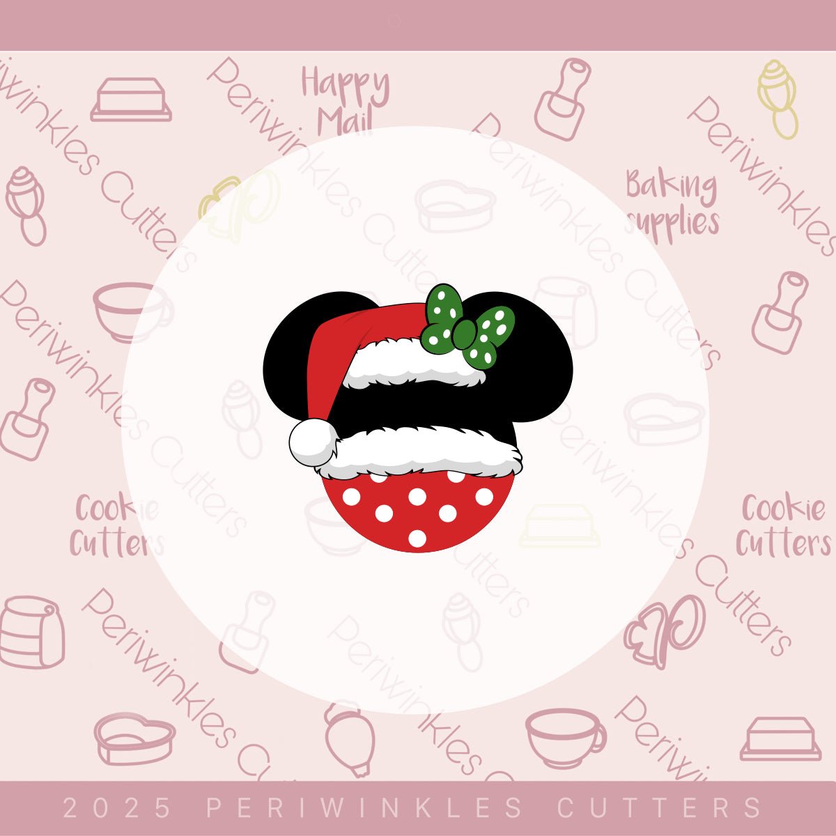 Mouse Christmas 2025 Set of 9 Cookie Cutter - Periwinkles Cutters Cookie Cutter