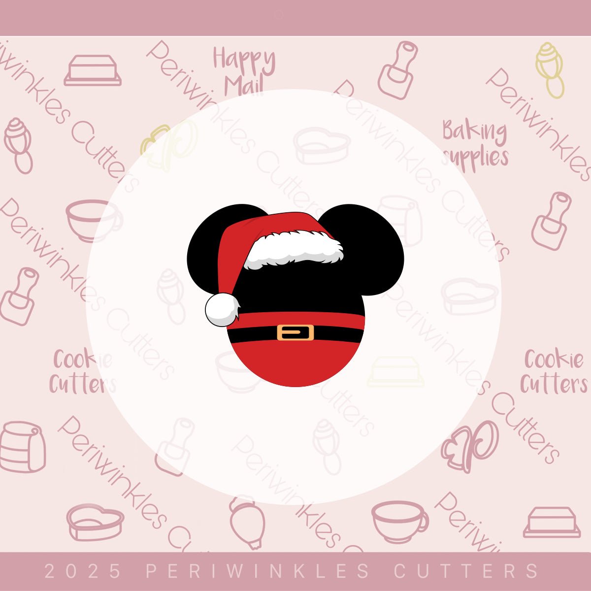 Mouse Christmas 2025 Set of 9 Cookie Cutter - Periwinkles Cutters Cookie Cutter