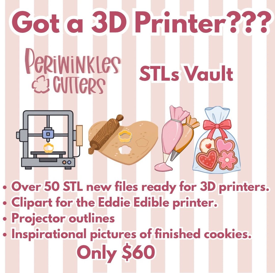 STL Vault (Digital Files) - Periwinkles Cutters Cookie Cutter