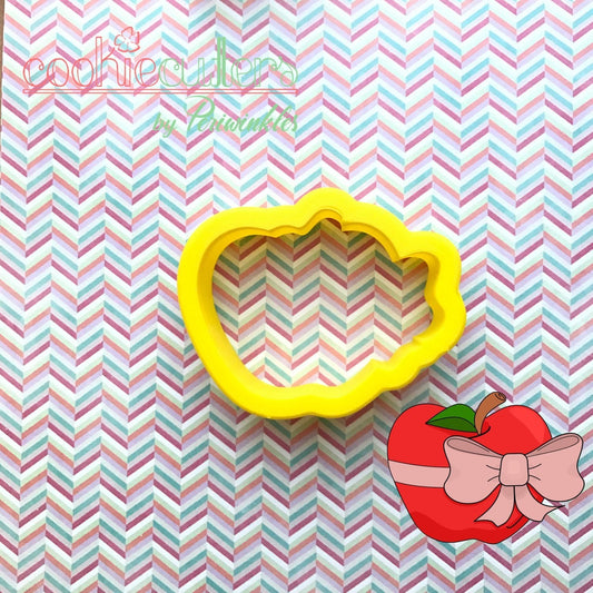 Apple with Bow Cookie Cutter - Periwinkles Cutters