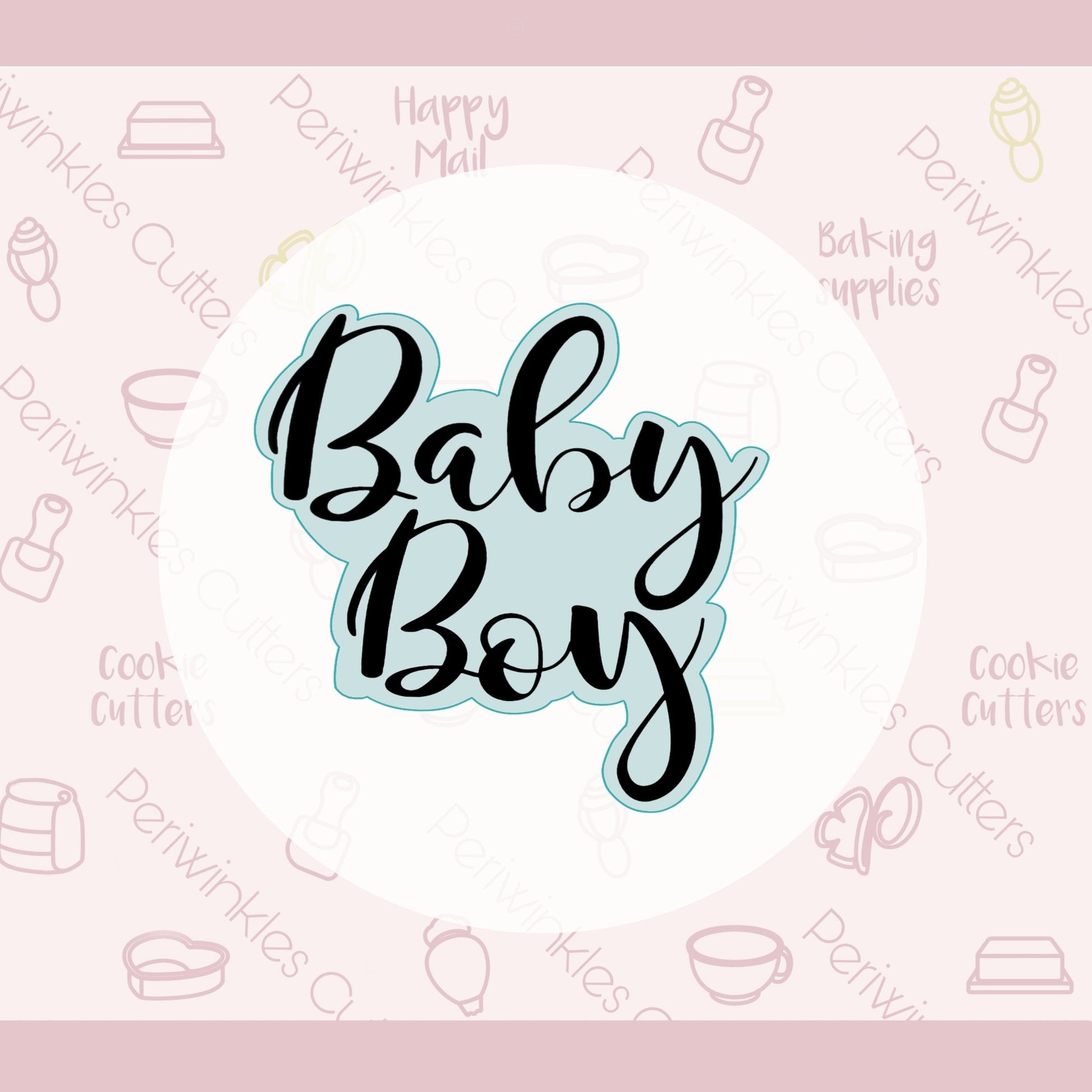 Baby Boy Plaque Cookie Cutter - Periwinkles Cutters
