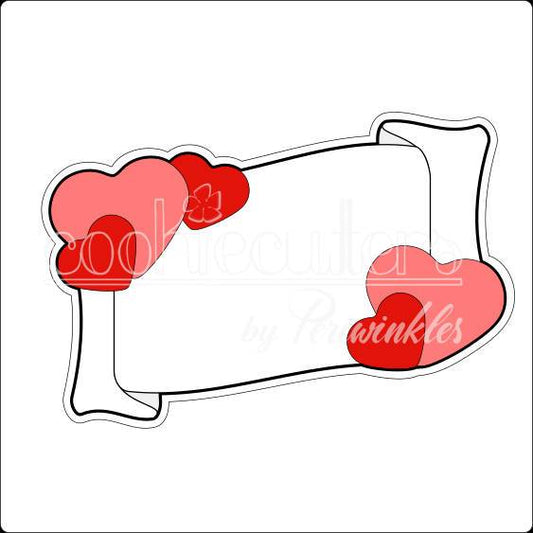 Banner of Love Cookie Cutter - Periwinkles Cutters