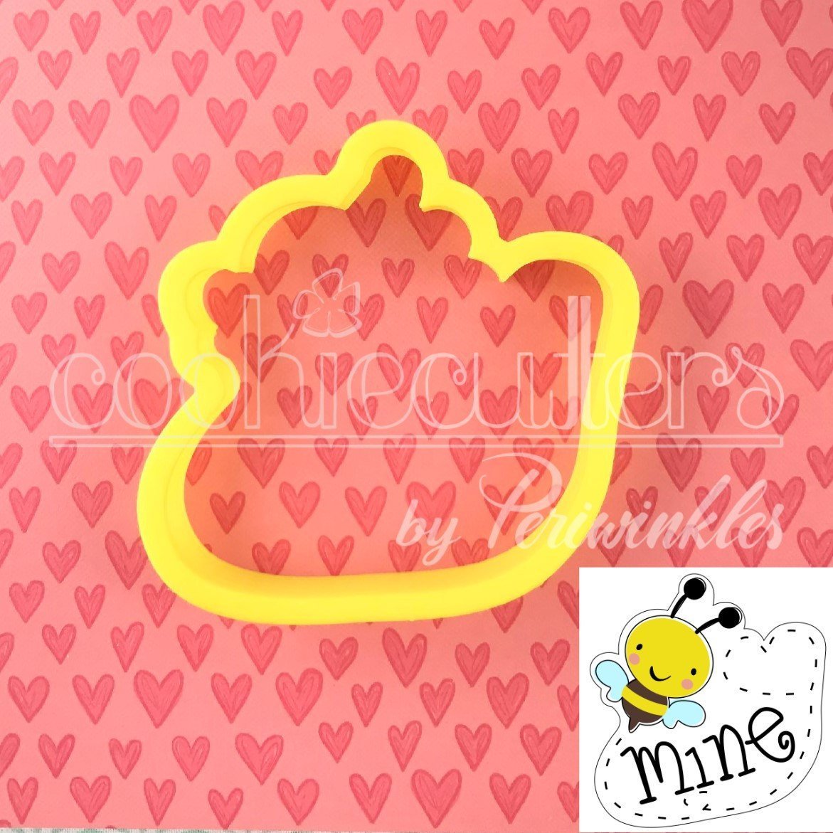 Bee Mine Cookie Cutter - Periwinkles Cutters