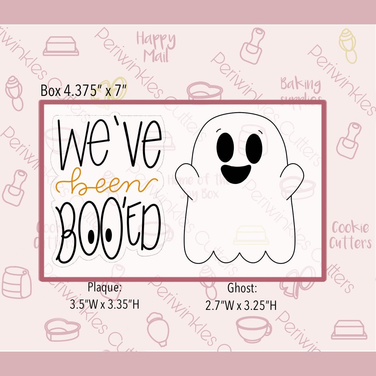 Booed Ghost Set of 2 Cookie Cutter - Periwinkles Cutters